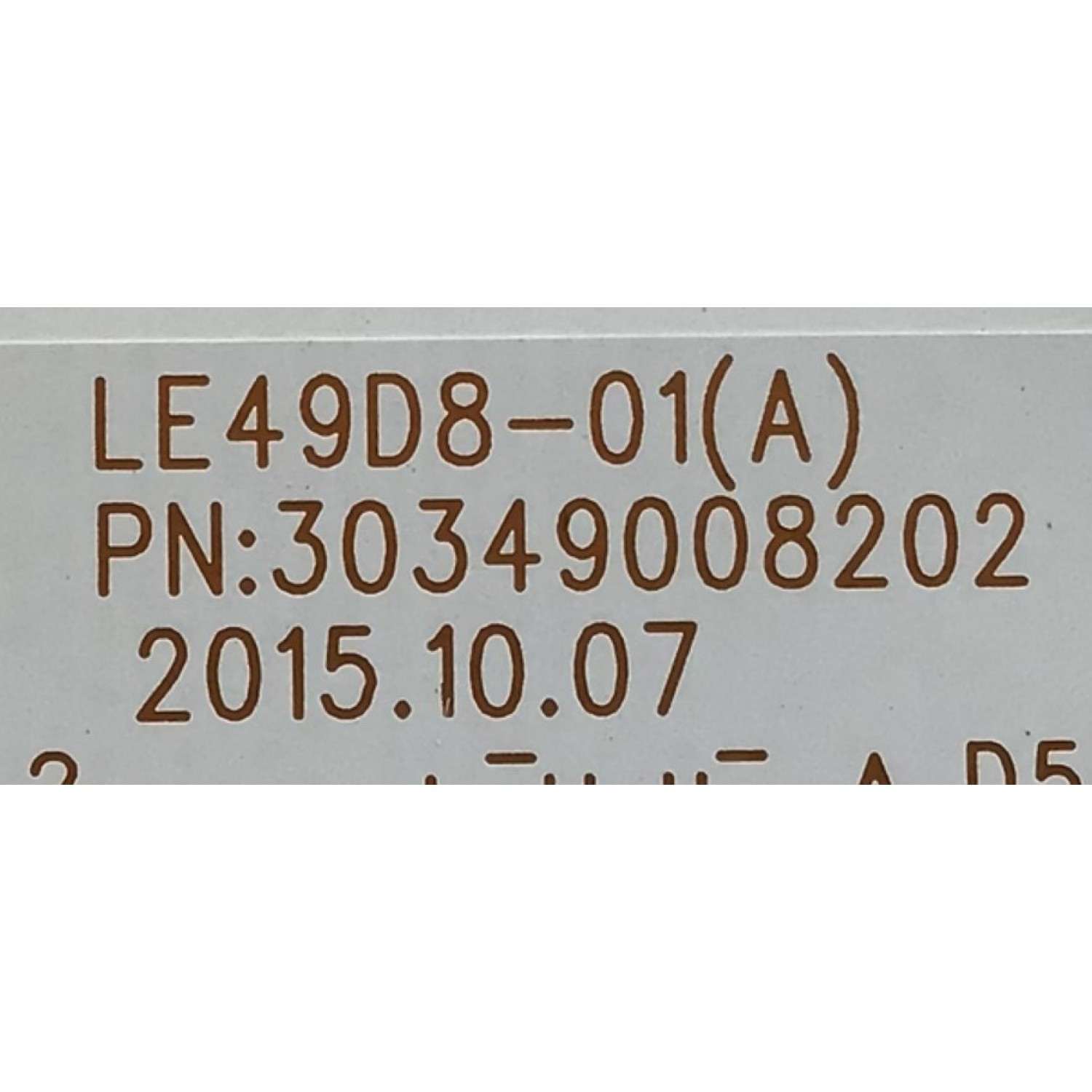 KIT DE LED'S PARA TV HITACHI ((INCOMPLETO SOLO 9 PIEZAS)) / NUMERO DE PARTE LE49D8-01 / 30349008202 / LE49D8-01(A) / 49000M22 / PANEL LSC490FN02-W / MODELO 49C61 / NOTA IMPORTANTE:KIT CONSTA DE 10 PIEZAS EN TOTAL - Imagen 2